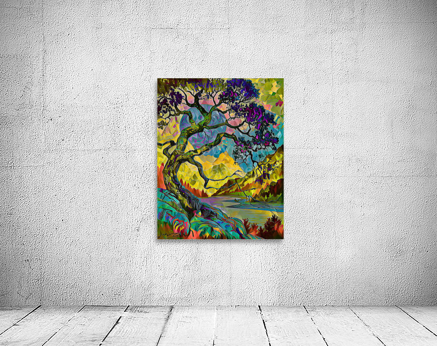 Arte 053 twisted tree polyart Wall Preview
