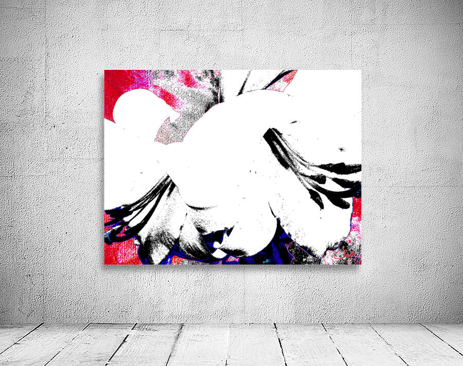 Abstract Black and White Lilies Wall Preview