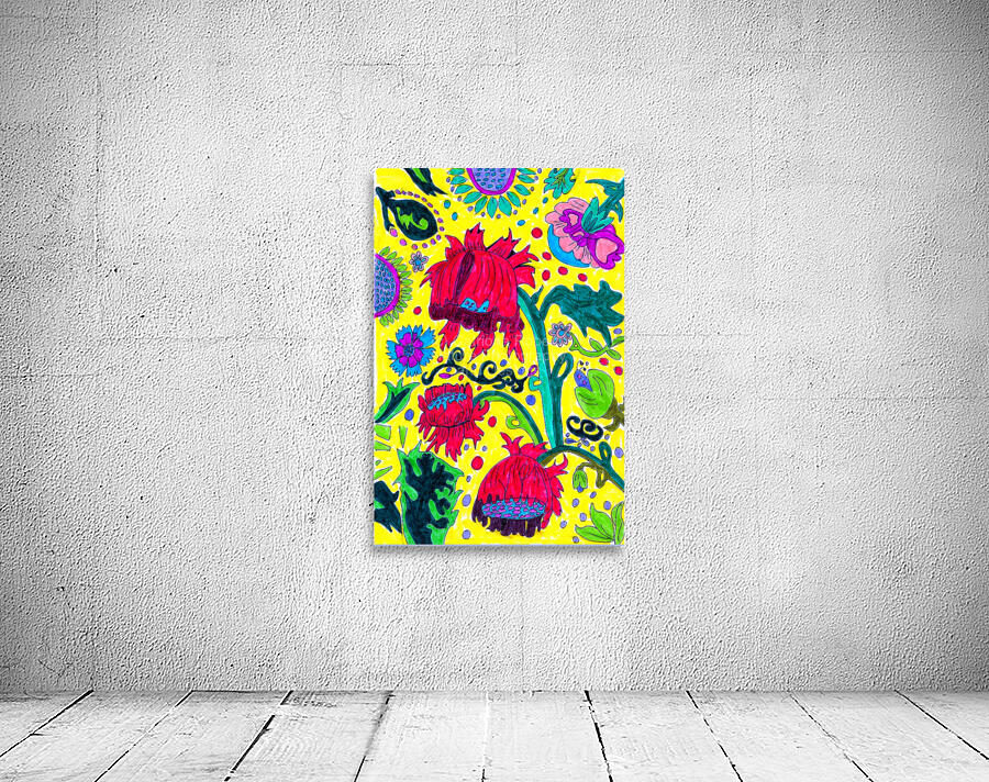Abstract Poppy Flowers Wall Preview