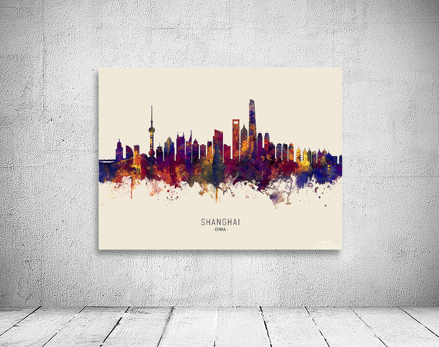 Shanghai China Skyline Wall Preview