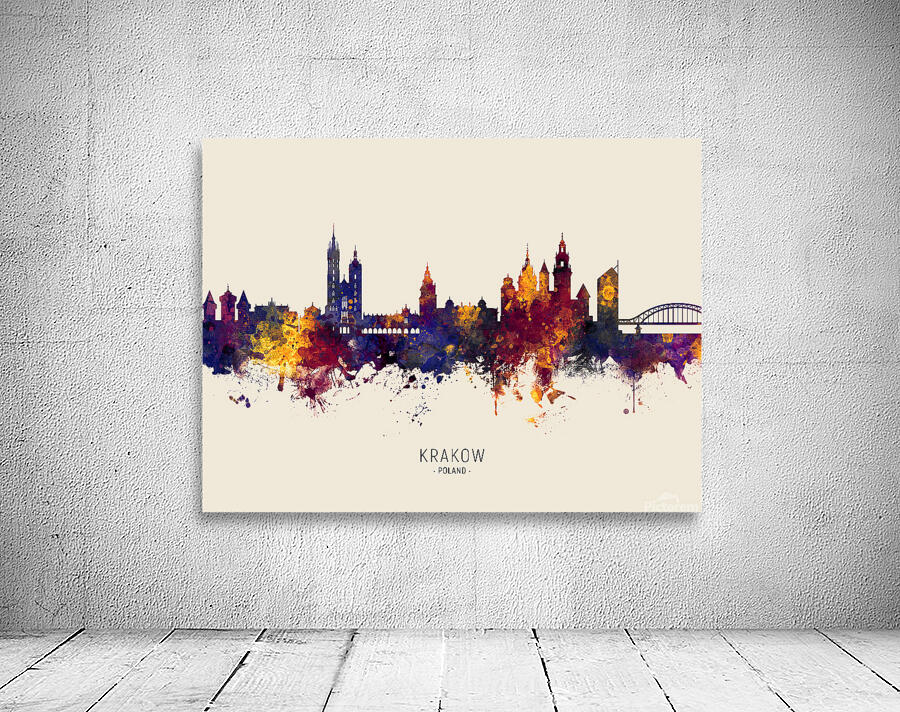 Krakow Poland Skyline Wall Preview
