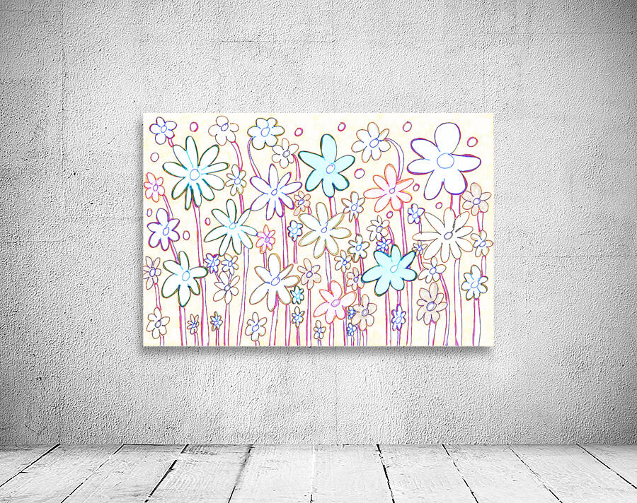 Abstract Pastel Floral Display Wall Preview