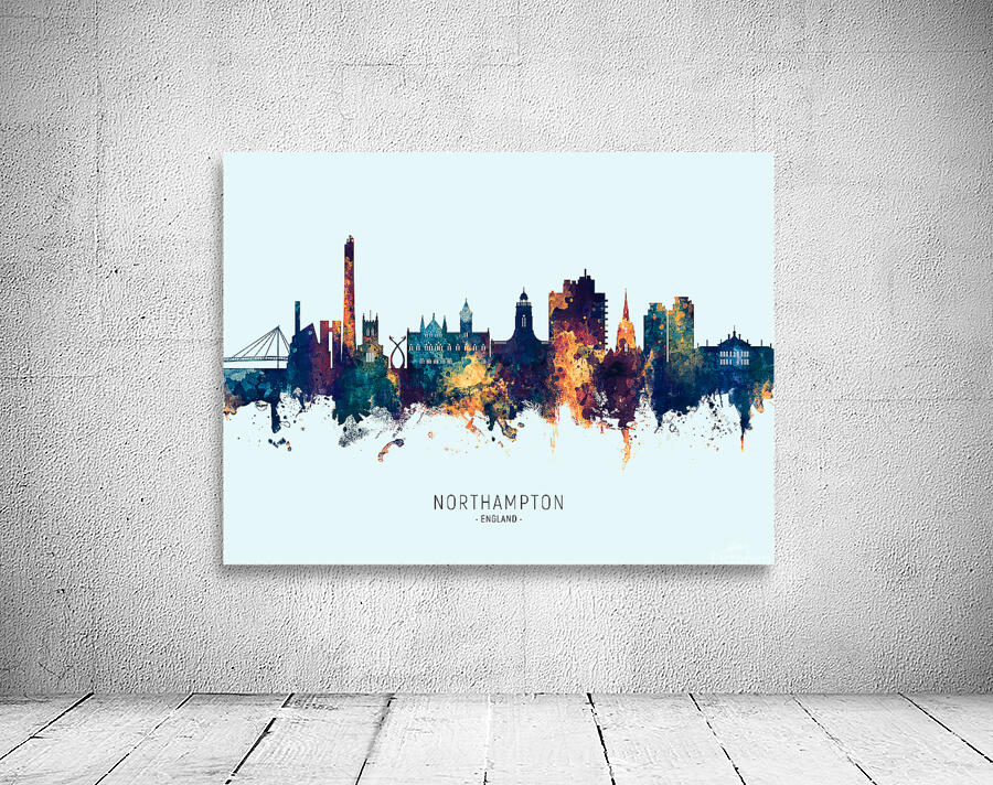 Northampton England Skyline Wall Preview