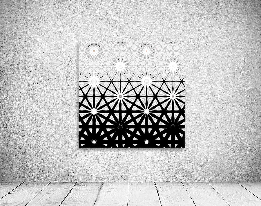 Abstract Black and White Stars Design Wall Preview