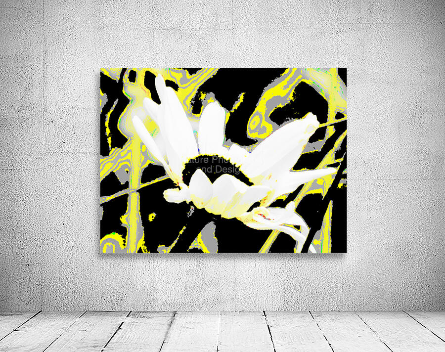 Abstract Neon Daisy Flower Wall Preview
