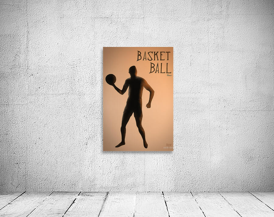 early 1900s basketball player art row1 Wall Preview