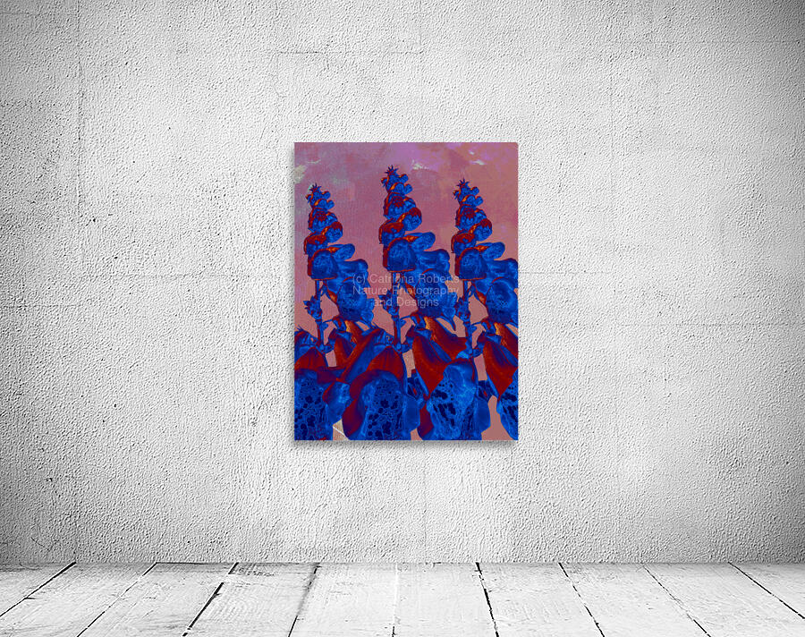 Abstract Vibrant Foxgloves on an Abstract Background Wall Preview