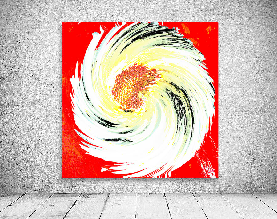  Abstract Swirling Daisy Flower Wall Preview