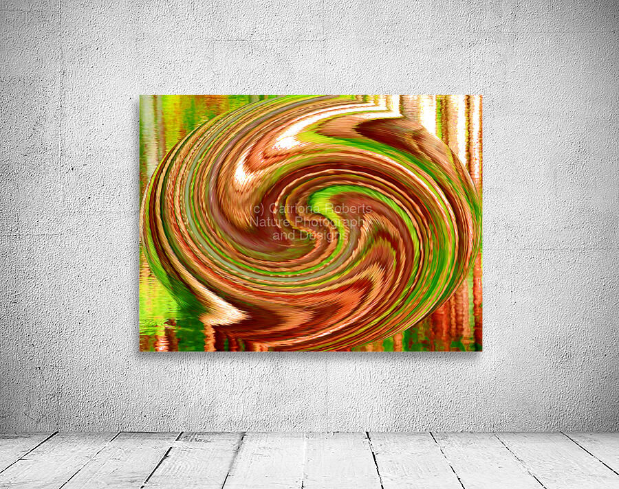 Abstract Swirling Earth Tones Lochan Water Reflections Wall Preview