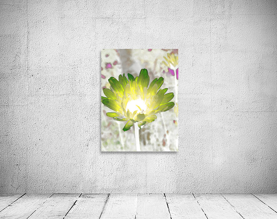 Abstract Impressionistic Illuminated Daisy Flower Wall Preview
