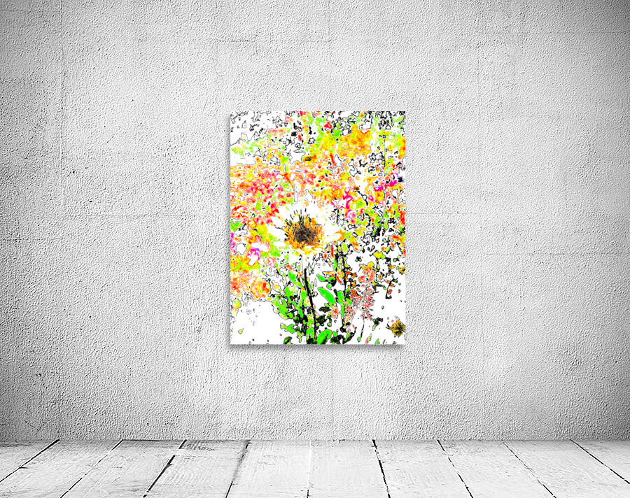 Abstract Vibrant Daisy Flower Wall Preview