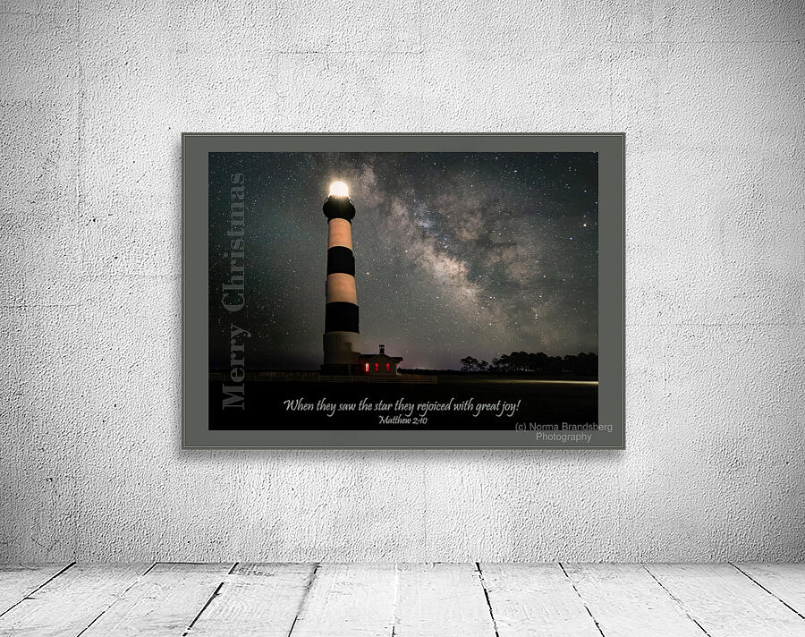 Bodie Lighthouse Merry Christmas Wall Preview