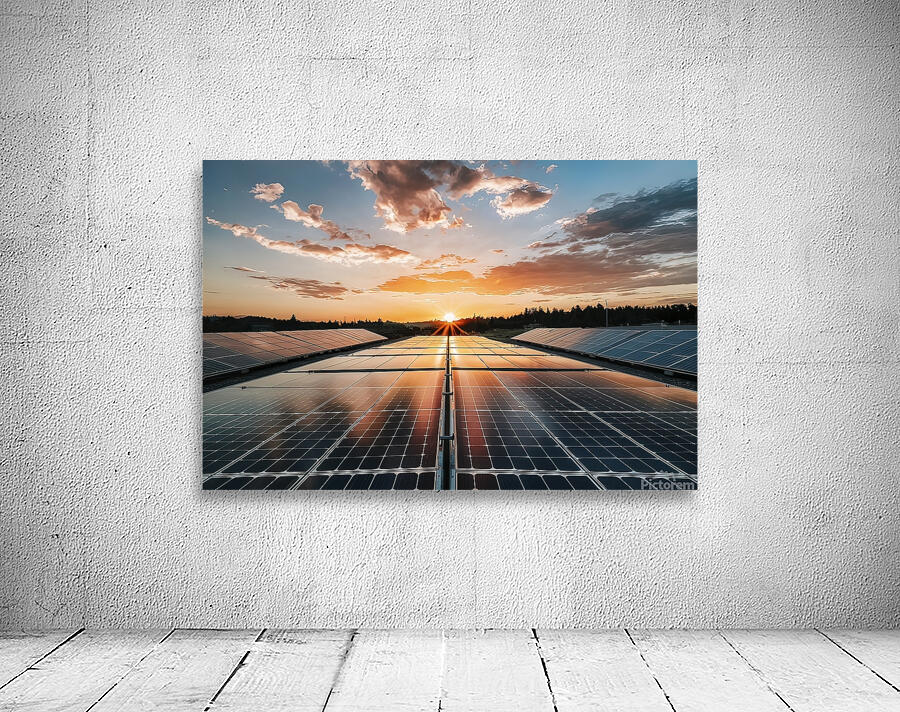 view of a solar photovoltaic cell panels under su 1721225879.7112 Wall Preview