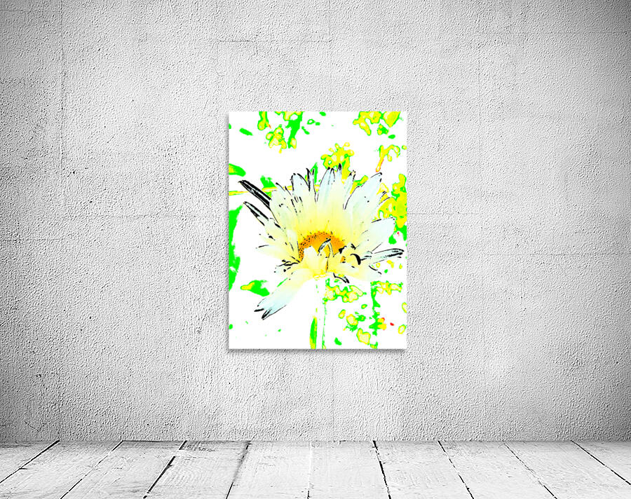 Abstract Summer Daisy Flower with a Yellow Centre Wall Preview
