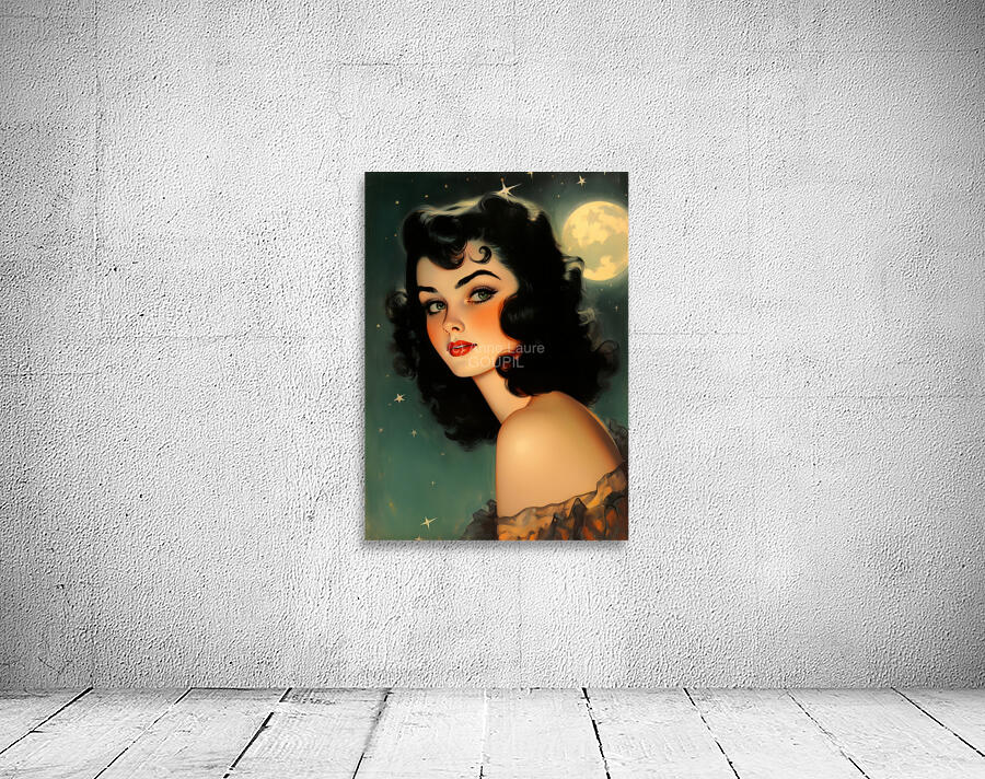 Enchanting Vintage Halloween Witch Art Print - Retro Gothic Wall Preview