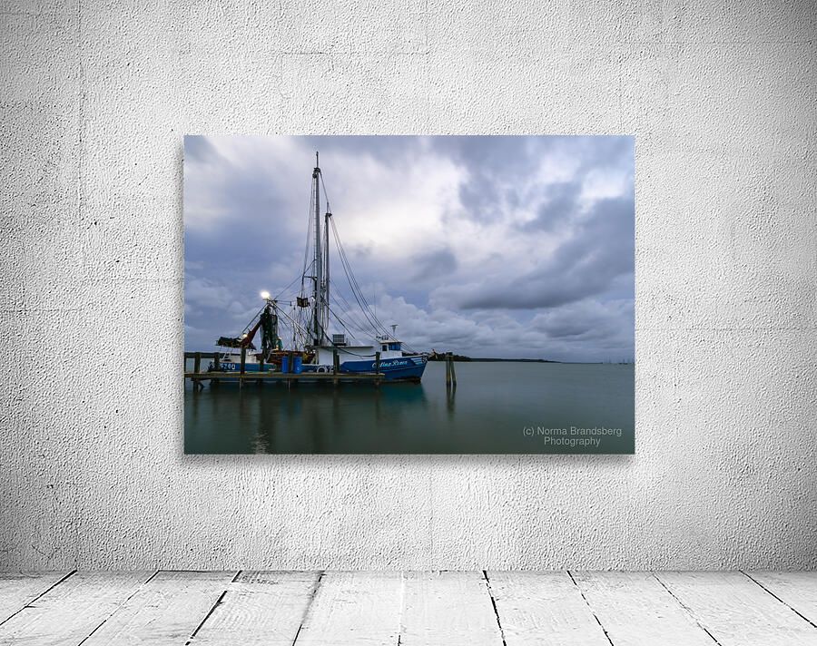 In the Nick of Time a Shrimp Boat at Sunset Wall Preview