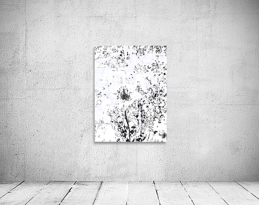 Abstract Monochrome Daisy Flower Wall Preview