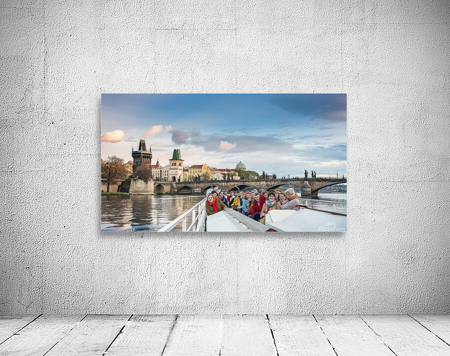 Touristic boat near the Charles bridge in Prague  1722607523.4841 Wall Preview