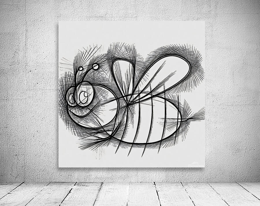 bee pencil sketch 240805 by Forgotten Art
