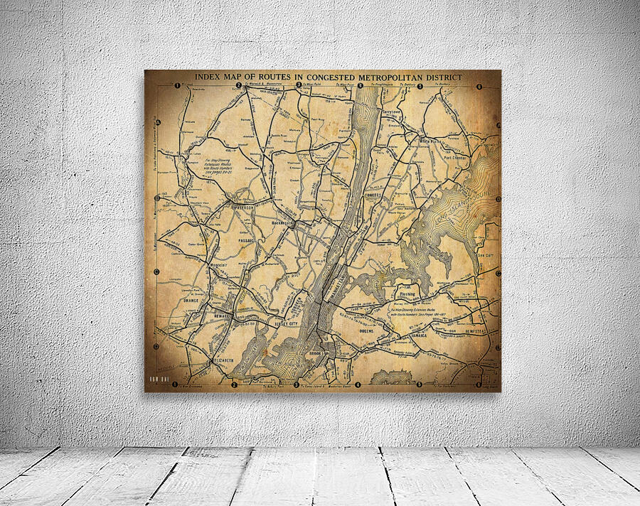 1916 nyc newark map Wall Preview