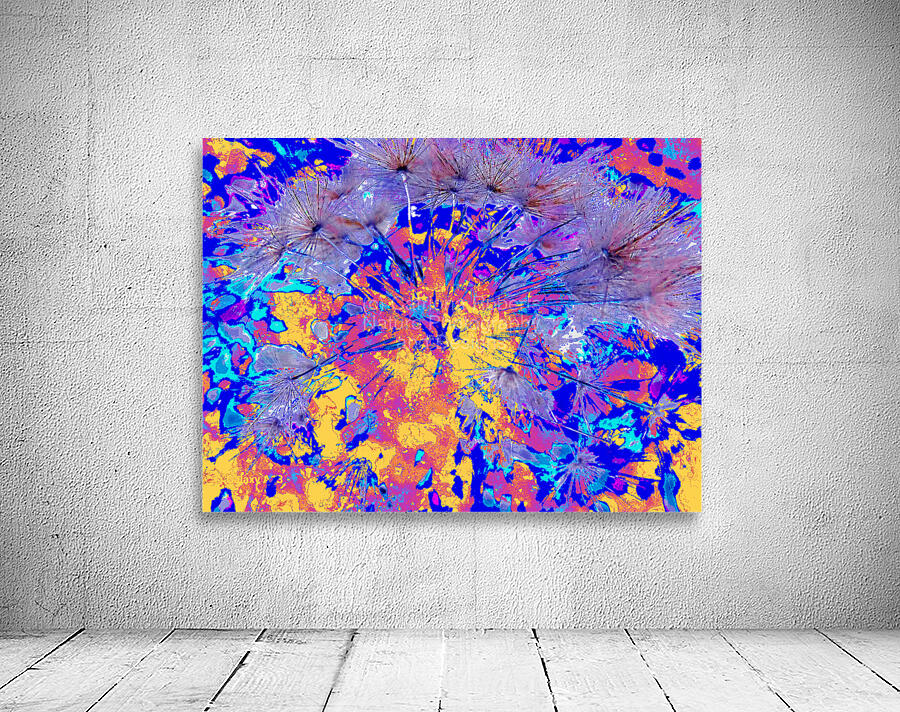 Vibrant Abstract Dandelion Seeds   Wall Preview