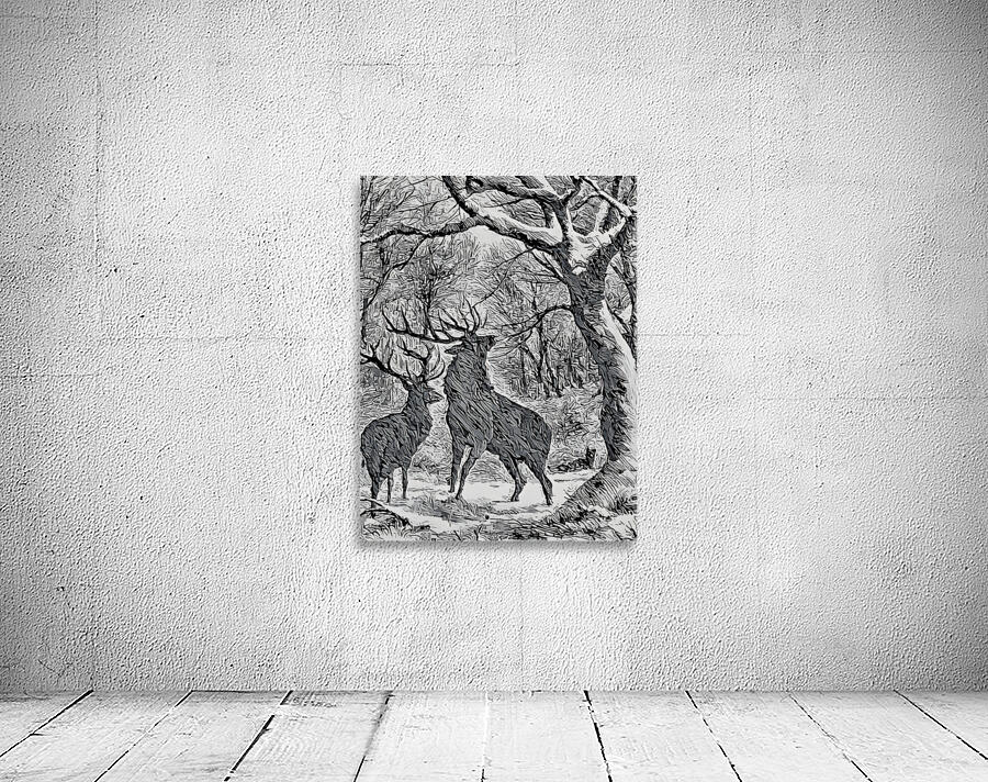 winter deers cart by Forgotten Art