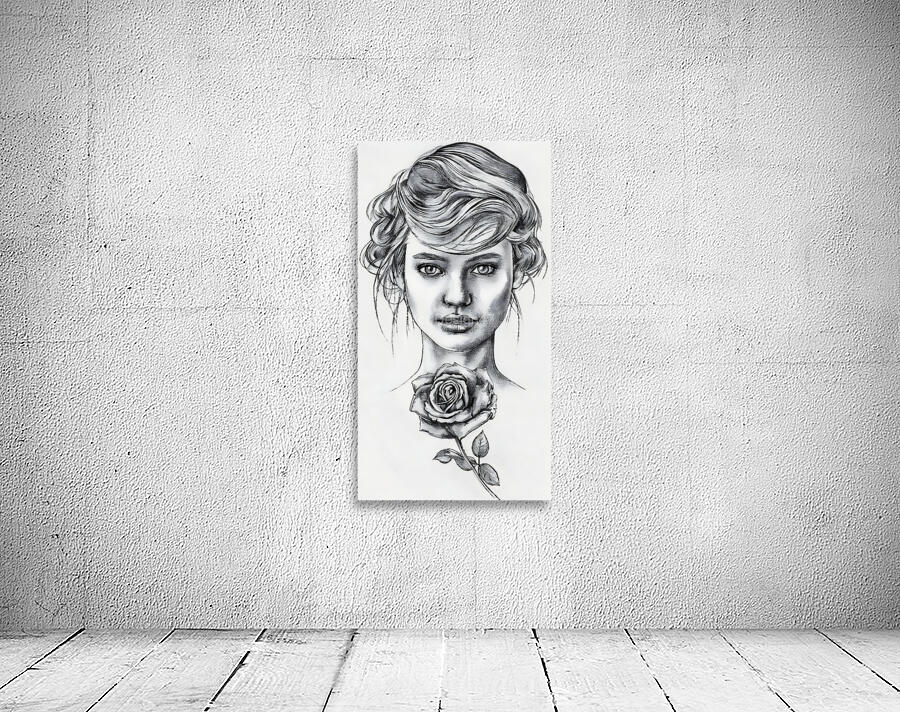 woman with rose by Forgotten Art