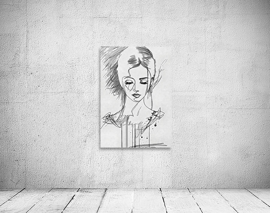 woman sketch drawing by Forgotten Art