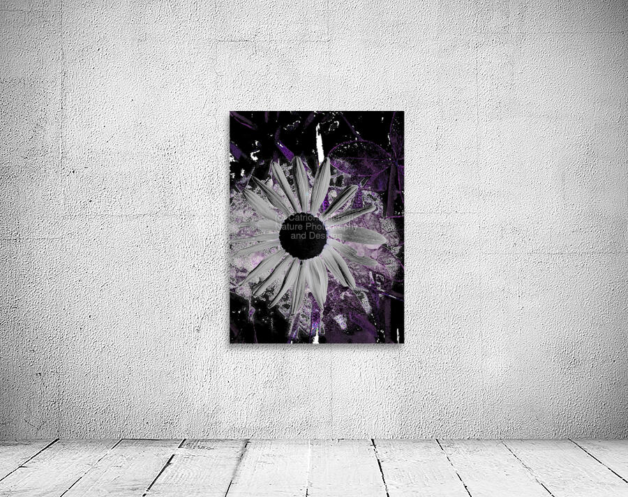 Abstract Dark Daisy Flower Wall Preview