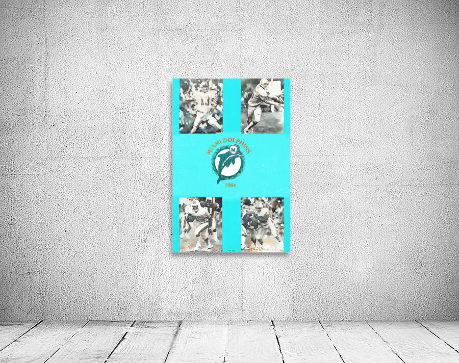 1984 Miami Dolphins Football Art Remix Wall Preview