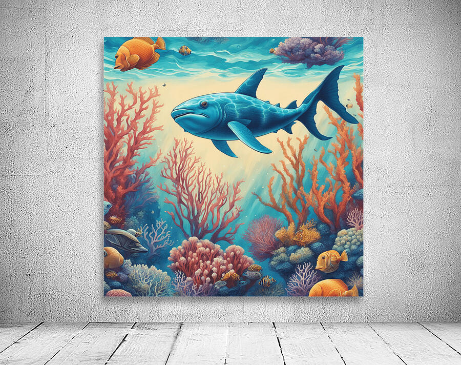 AI art underwater wonders 4 by TOPARTGALLERY Wall Art