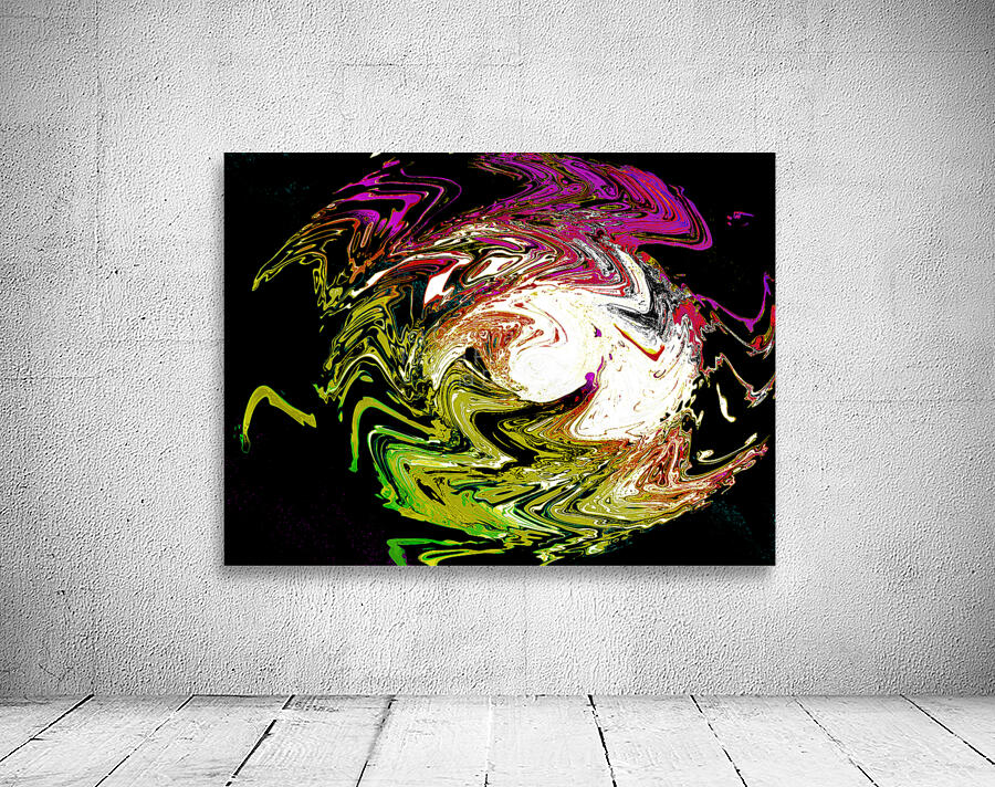 Abstract Vibrant Dynamic Daisy Vortex Wall Preview