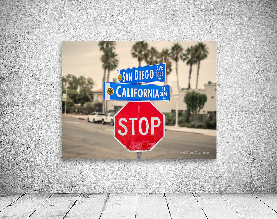 San Diego Avenue At California Street Sign Horizontal Wall Preview