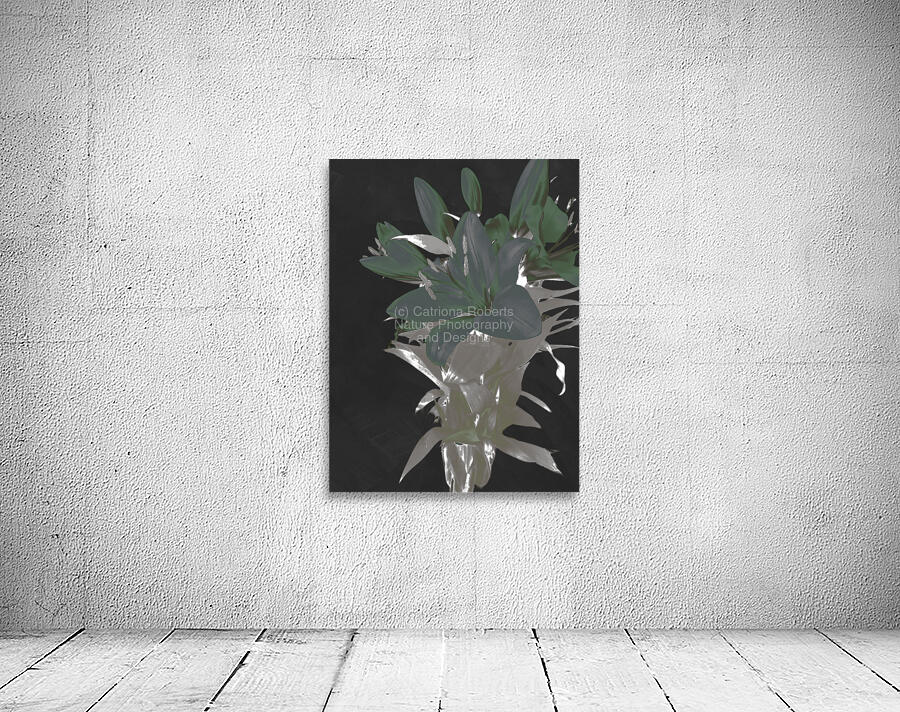 Abstract Green Lily Flower Bouquet Wall Preview