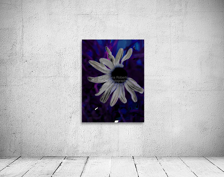 Abstract Neon Dark Daisy Wall Preview