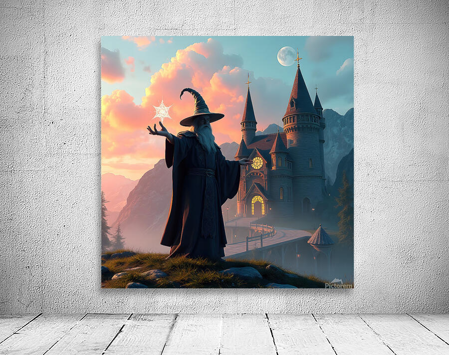 Wizard Casting Spell by Adam Holms Wall Art
