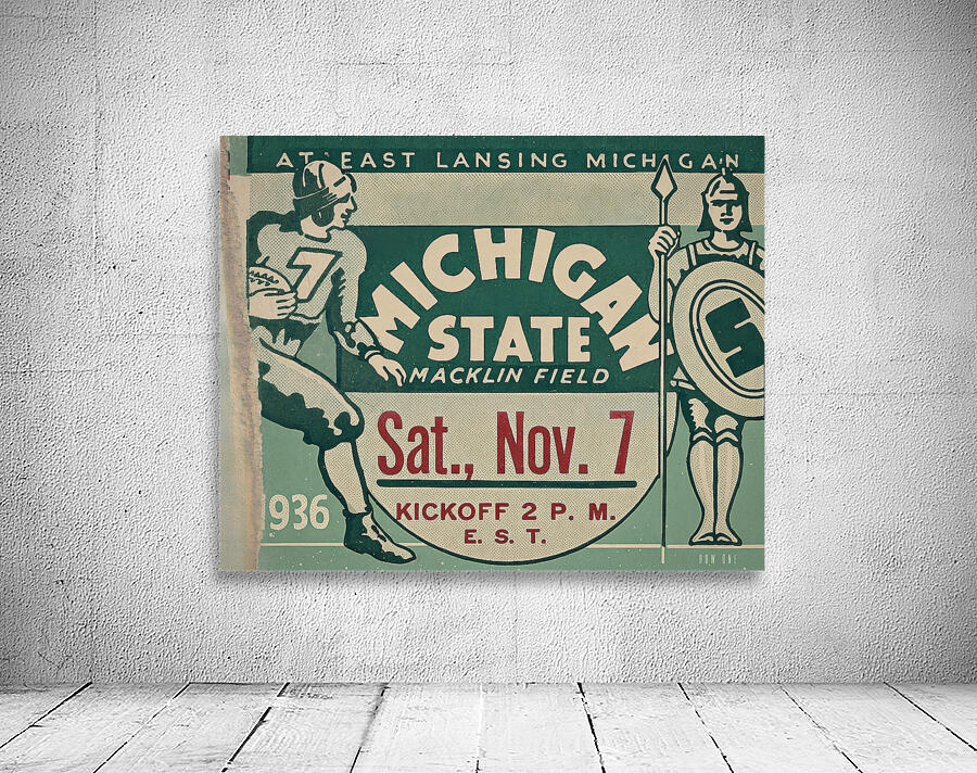 1936 michigan state football ticket remix Wall Preview