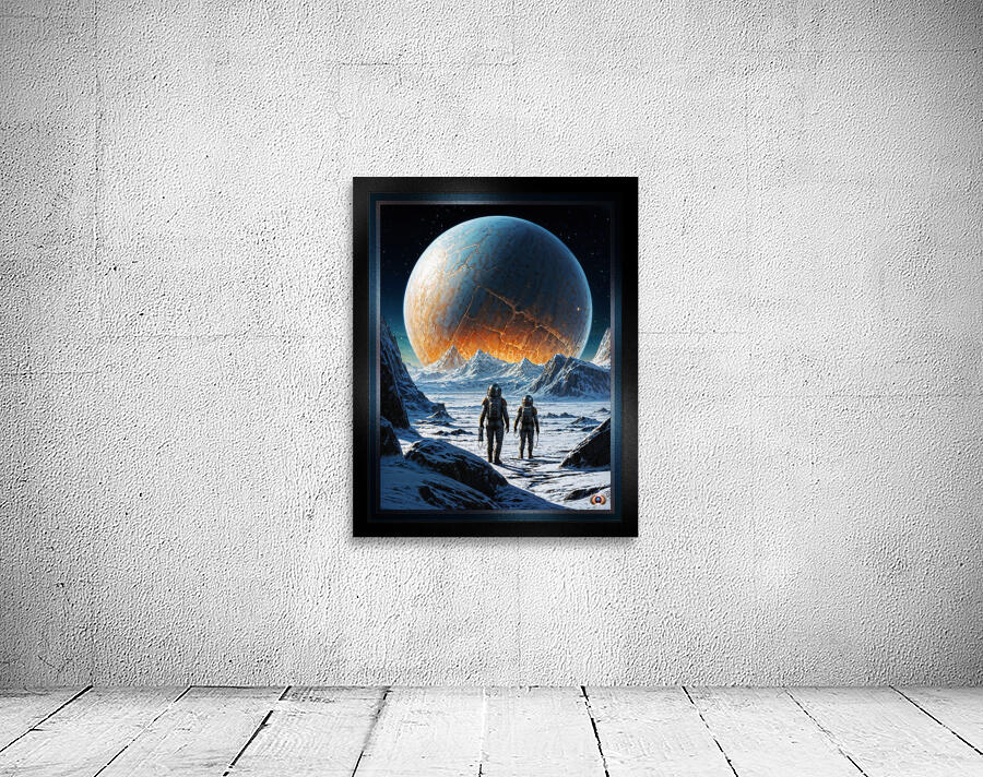 An Epic Discovery On The Dedelson Ice Planet Captivating AI Concept Art by Xzendor7 Wall Preview