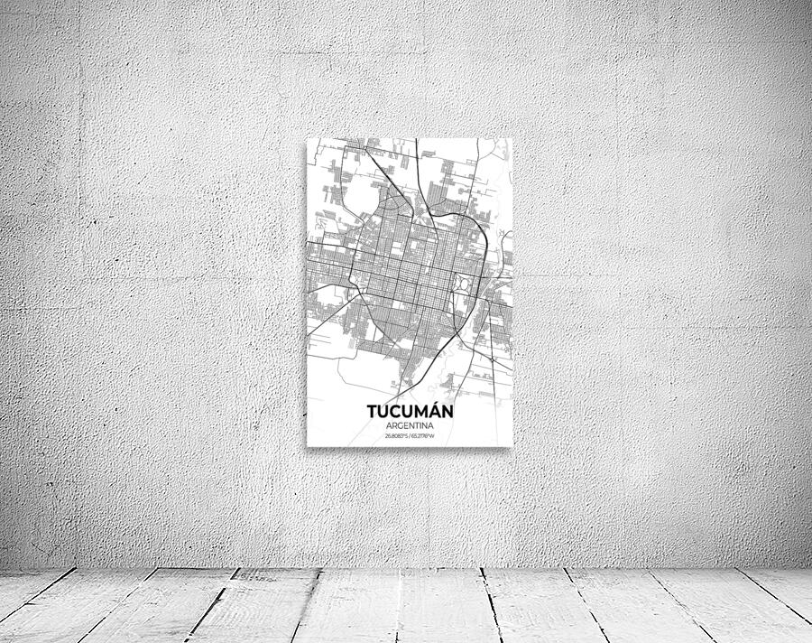 Tucuman Argentina City Map Print Wall Preview