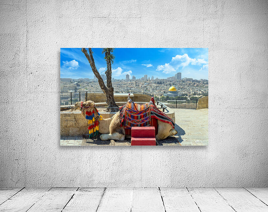 Jerusalem Islamic shrine Dome of the Rock located in the Old City on Temple Mount Wall Preview