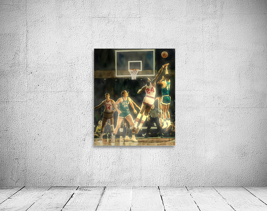 1968 Houston vs. UCLA Basketball Art Wall Preview