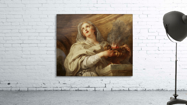A Vestal Virgin Tending Fire by Francois Lemoyne Wall Preview