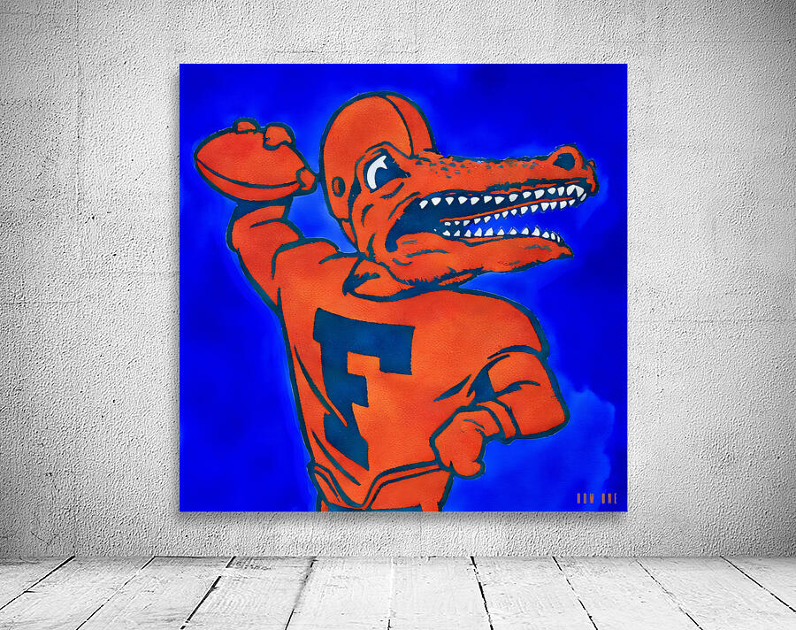vintage florida gator quarterback art Wall Preview