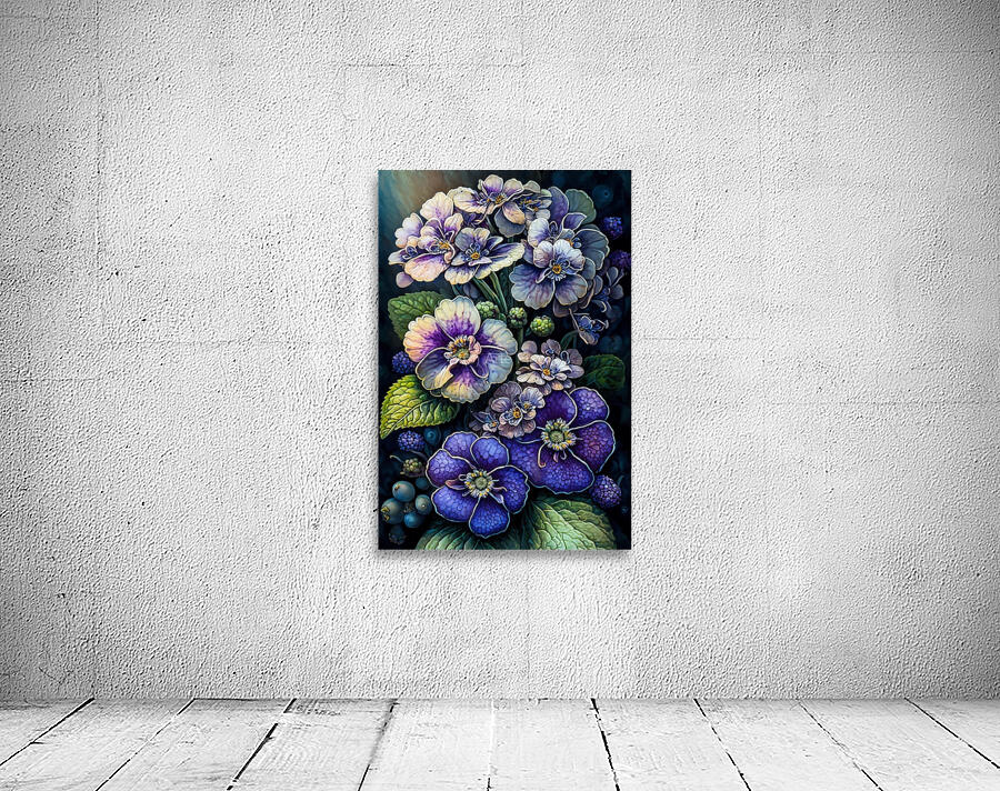 ArtXcl 158 flowers blue  Wall Preview