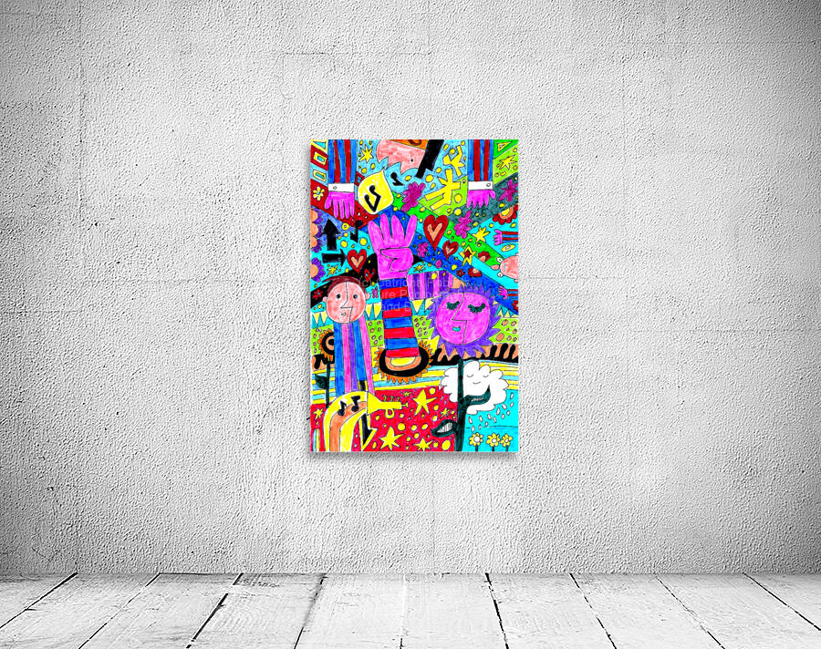 Abstract Doodle Art Colourful Elements Wall Preview
