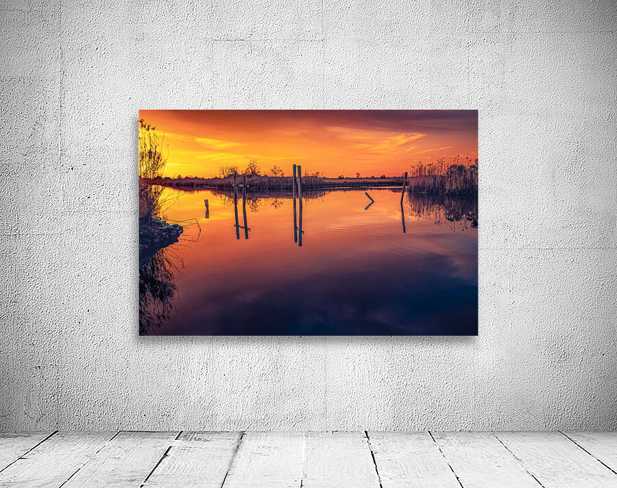 Lake Pontchartrain Bayou Bonfouca Sunset  Wall Preview