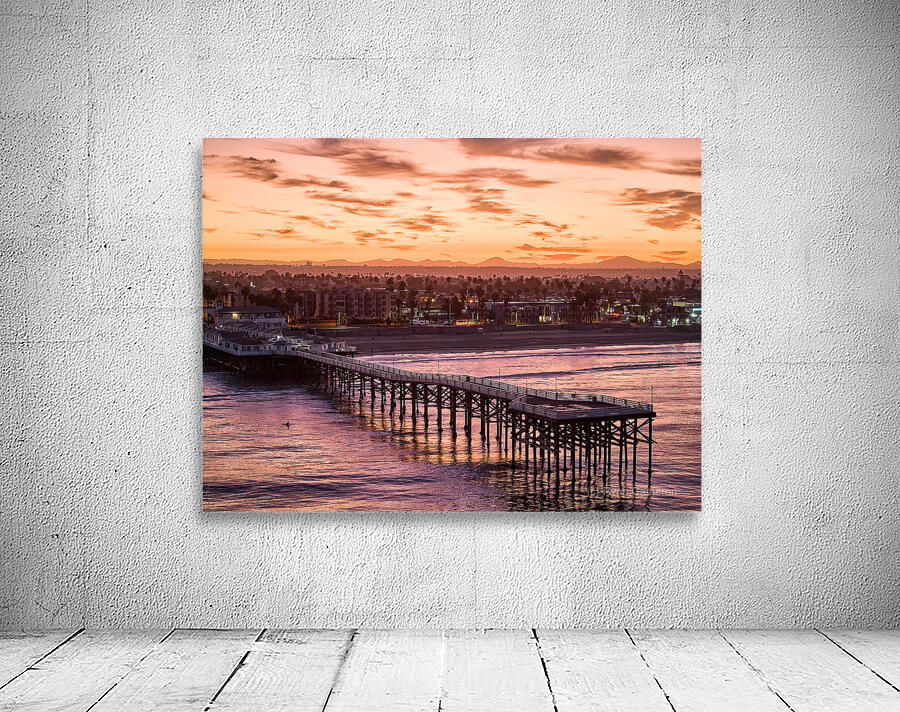 Rose Gold Crystal Pier Sunrise San Diego Wall Preview