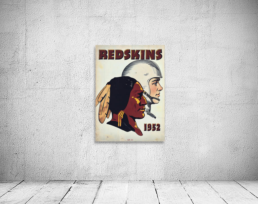 1952 Washington Redskins Art Remix Wall Preview