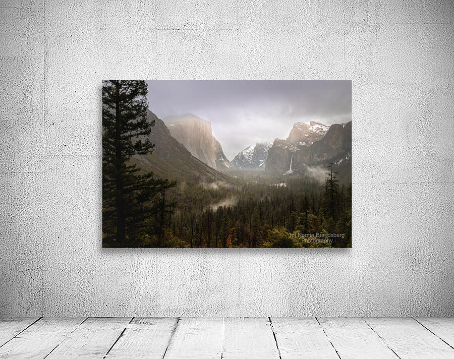 Yosemite in Winter Snow and Fog Wall Preview