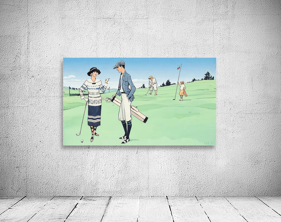 A.B. Walker 1923 Golf Art Remix Wall Preview